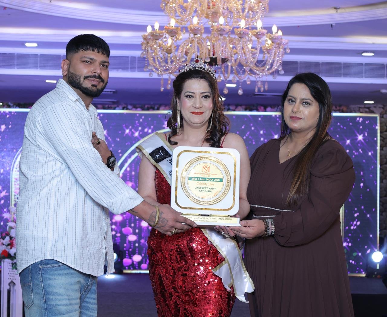 Jaspreet Kathuria — Celebrity Jury Plaque Miss & Mrs. India 2026