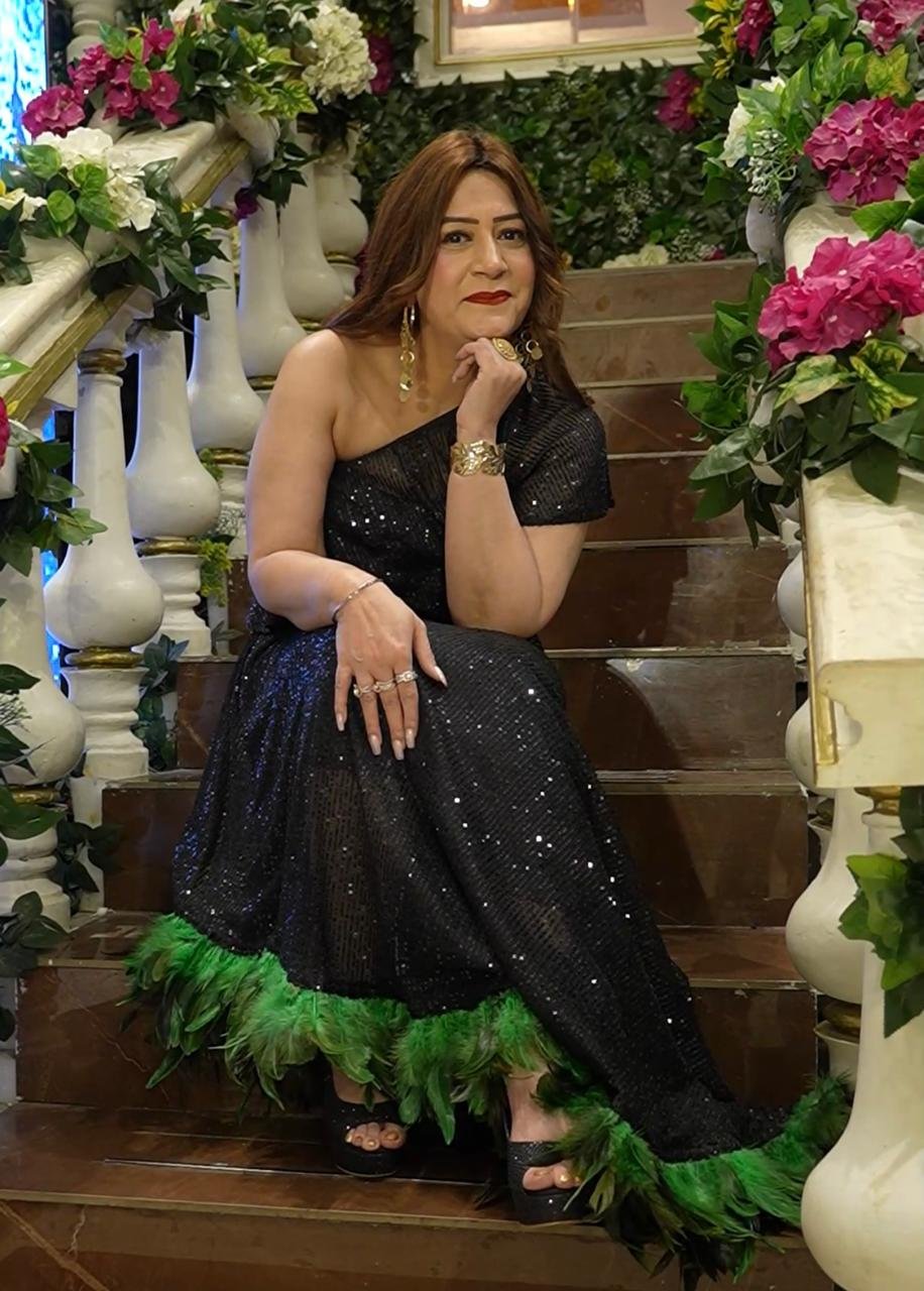Jaspreet Kaur Kathuria — Couture Feather Evening Gown